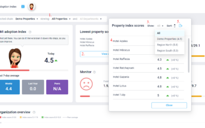 PMI adoption index: Option to filter scores by group and export scores