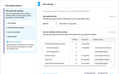Express planner enhancement – control of overlapping periods