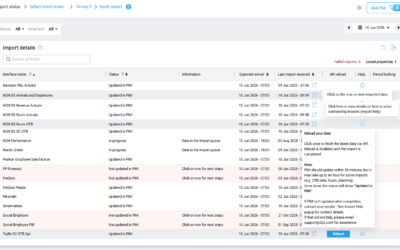 How to read the Import status page