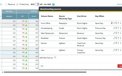 How to set up sources in Benchmarking (Productivity display)