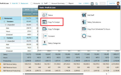 Profit & Loss staff – Copy hours and rates to cockpit