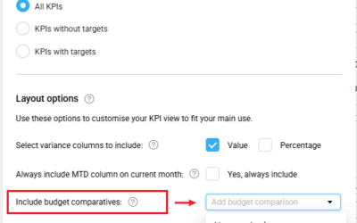 KPI Targets – Budget Data and Import/Export Improvements