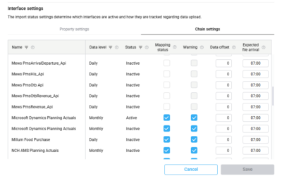 Understanding the Import status settings