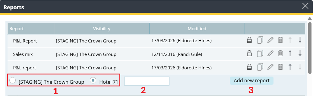 P&L Reports 2 - New report