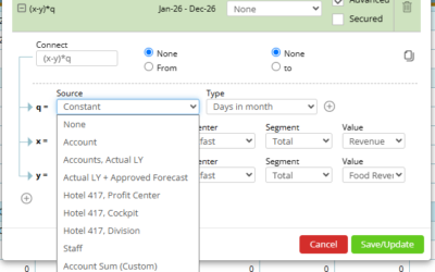 How to use Constants/Planning assumptions in P&L formulas