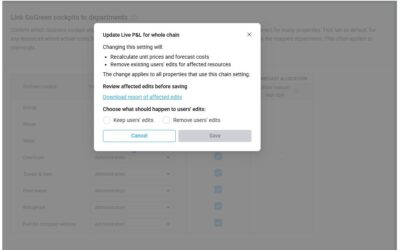 GoGreen planning: improved security for users’ edits when changing settings